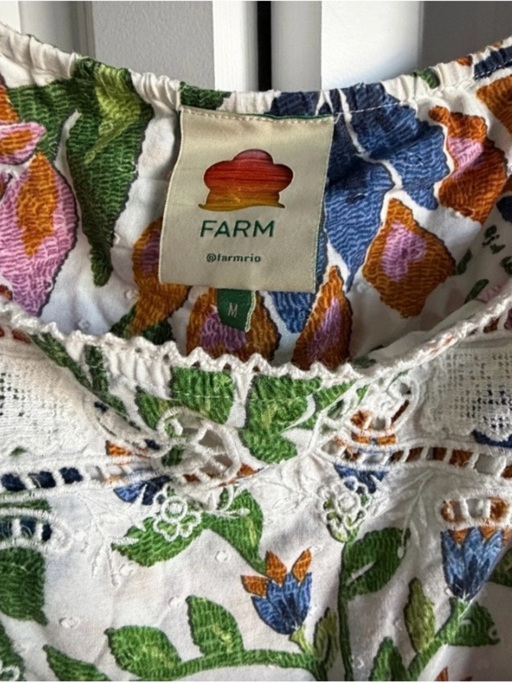 FARM Rio Floral Tropical Midi Dress in blue, green, pink - Picture 9 of 14